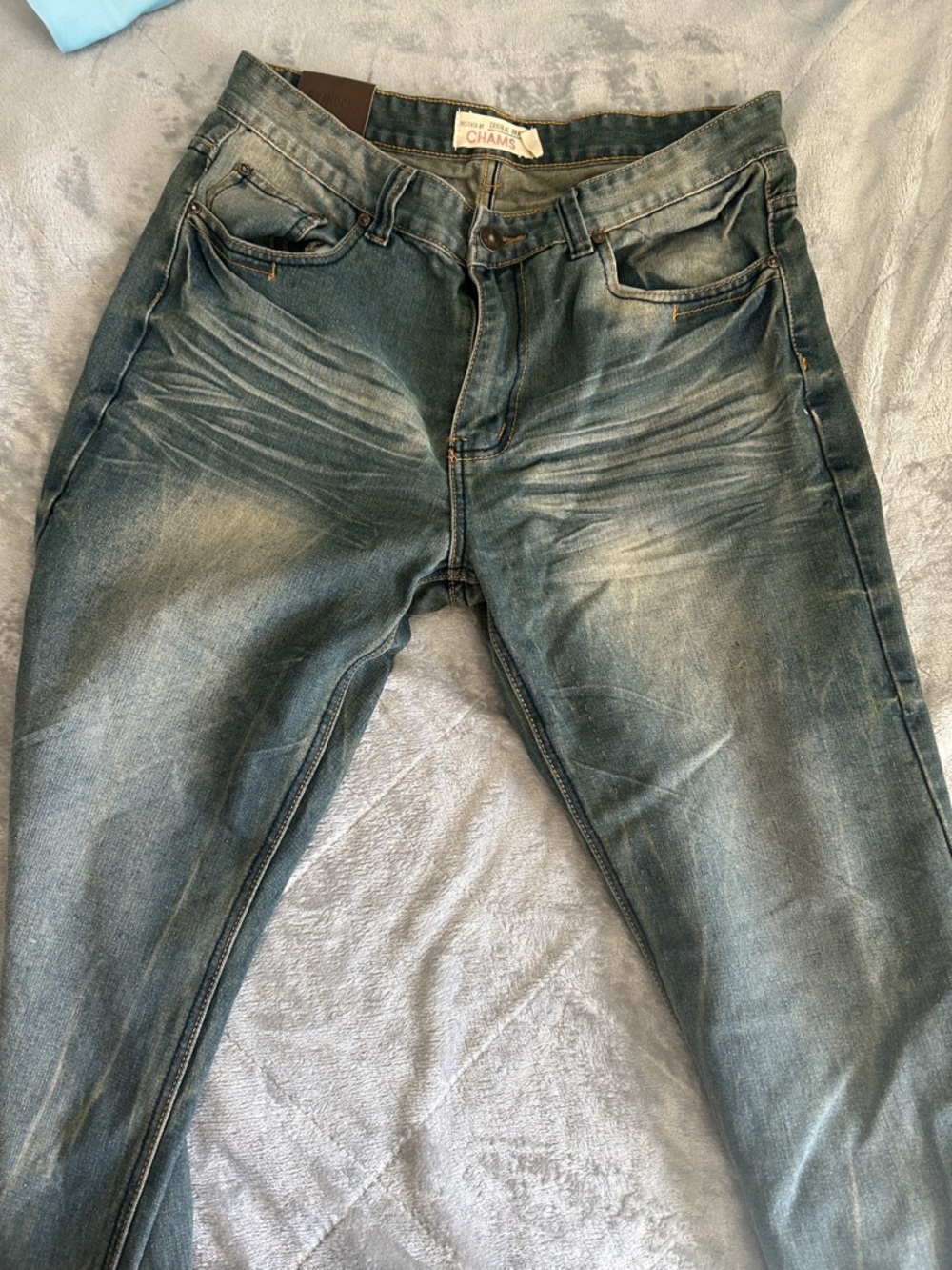 Champs Slim Men’s Washed Blue Jeans